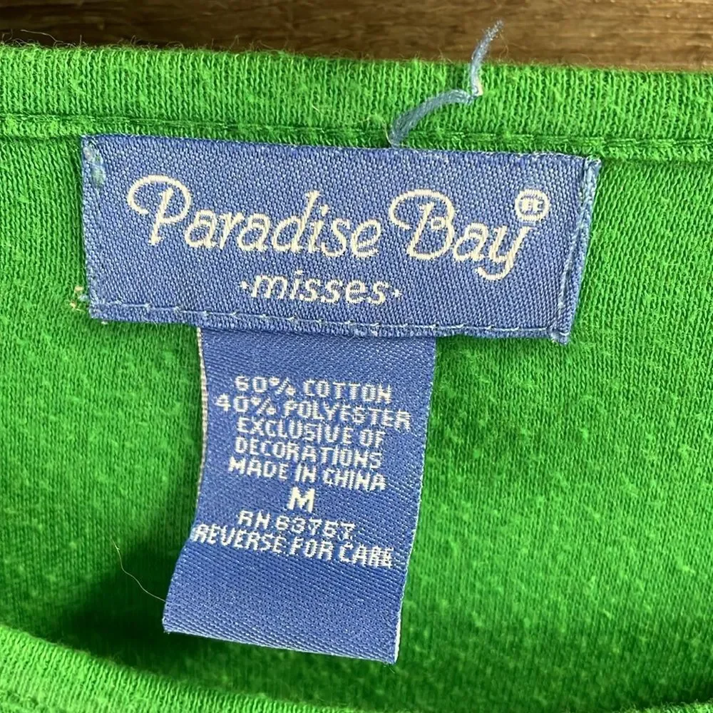 Paradise Bay Holiday Tree with Red Cardinals Top, Size Medium, Green and Red